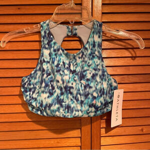 Athleta Women’s Maldives Bra Cup Bikini Top Blue Tie Dye Sz 32B/C